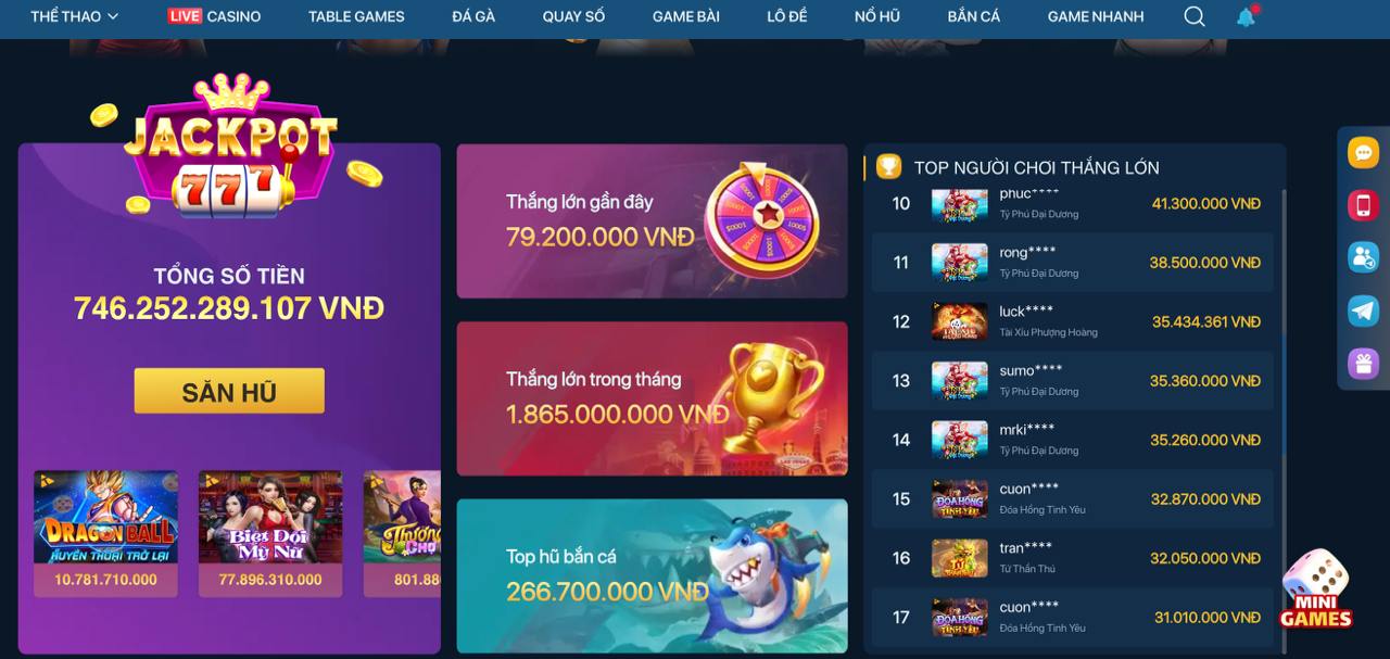 App screenshot showcasing the JILI Games jackpot feature.